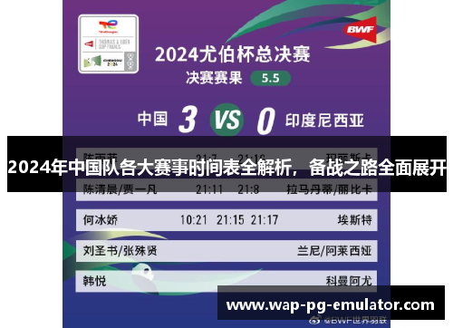 2024年中国队各大赛事时间表全解析，备战之路全面展开