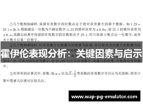 霍伊伦表现分析：关键因素与启示